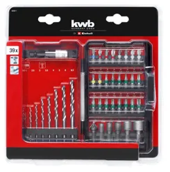 Набор бит и сверл по металлу HSS Einhell 39шт L-Box KWB 0.43кг фото