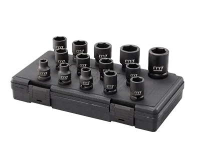 Набір головок ударних 1/2" 14од 10-27мм пластик.кейс