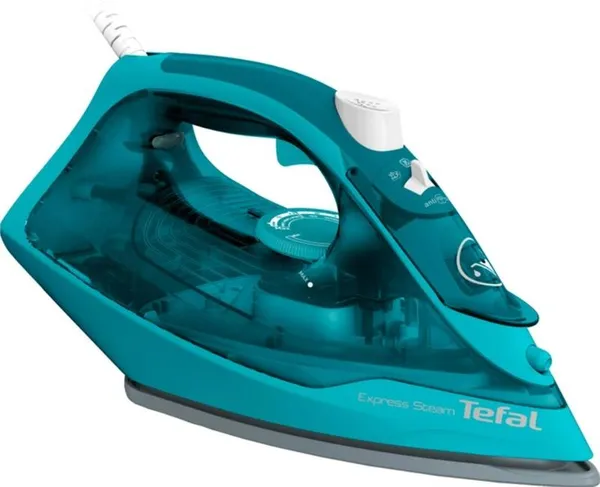 Утюг Tefal Express Steam, 2500Вт, 270мл, паровой удар -200гр, постоянный пар - 45гр, керам. подошва, бирюзовый