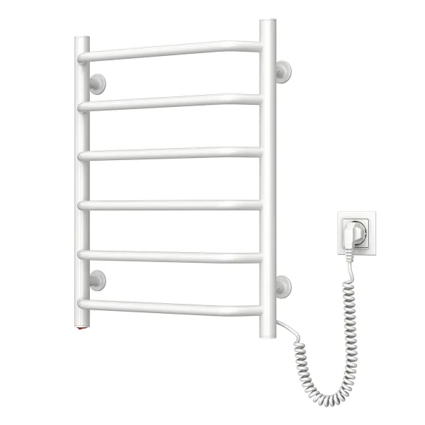 Полотенцесушитель Navin электрический Блюз, 600х480х123мм, кнопка, сталь, белый, правое подключение