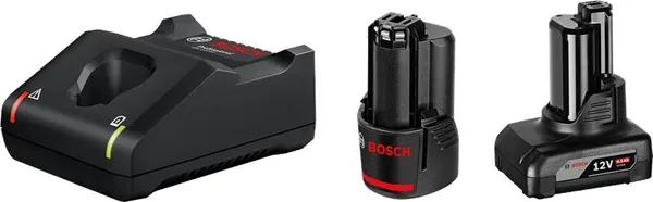 Набір акумулятора та зарядного пристрою Bosch GBA, 1х18В 2А·год, 1х18В 4А·год, ЗП GAL 12V-40