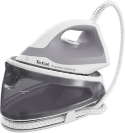 Утюг-парогенератор Tefal Express Optimal, 2200Вт, 1200мл, паровой удар -250гр, постоянный пар - 110гр, керам. подошва, бело-серый фото