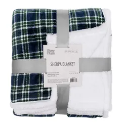 Плед ARDESTO Sherpa 160х200см, 100% полиэстер, клетка, зеленый фото