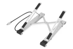 Подставка для ноутбука DIGITUS Variable Notebook Stand, до 17'', USB-C Dock 5-Port, серая фото