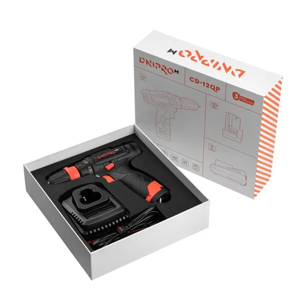 Акумуляторний дриль-шуруповерт Dnipro-M CD-12QP (АКБ+ЗП) ціна в Україні