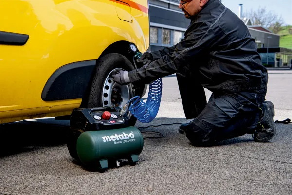 Компрессор воздушный Metabo BASIC 160-6 W OF безмасляный, 900Вт, 6л, 160л/мин, 8бар, 8.4кг купить в Украине