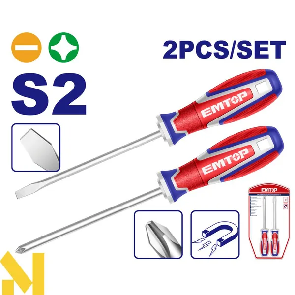 Набор отверток EMTOP ESST0221, 2шт.