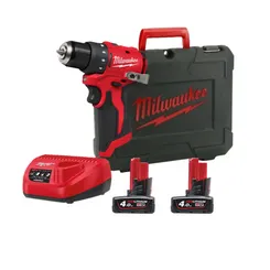 Дриль-шурупокрут акумуляторний MILWAUKEE M12 BLDDRC-402C 40Нм (+ заряд.пристрій, 2 акум., HD кейс) фото