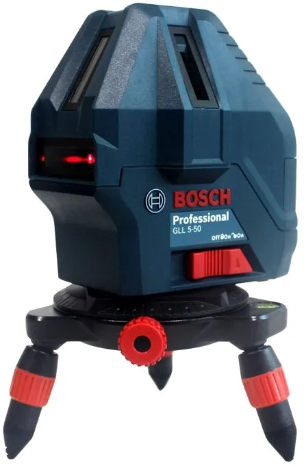 Нiвелiр лазерний BOSCH GLL 5-50X, до 50м, , ±0.2мм/м, 3 проміня, сумка, перехiдник до штативу купити в Україні