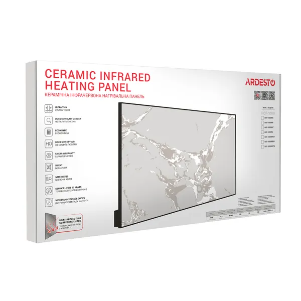 Керамическая панель ARDESTO, 20м2, 1000Вт, электр. упр-ние, 120 х 60см, терморегулятор, бежевый отзывы