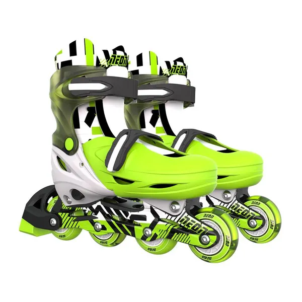 Роликовые коньки Neon Inline, размер 34-37, зеленый