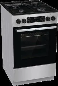 Плита Gorenje комби, 62л, 50x60см, дисплей, IconLed,эмалированные, титан