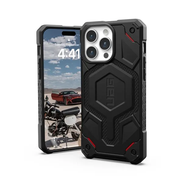 Чохол UAG для iPhone 15 Pro Max, Monarch Pro Magsafe, Kevlar Black