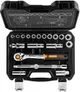Набор инструментов Neo Tools, набор торцевых головок, 20шт, 1/2", трещотка 90 зубцов, CrV, кейс фото №5