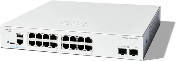 Комутатор Cisco Catalyst 1200 16xGE, PoE, 2x1G SFP