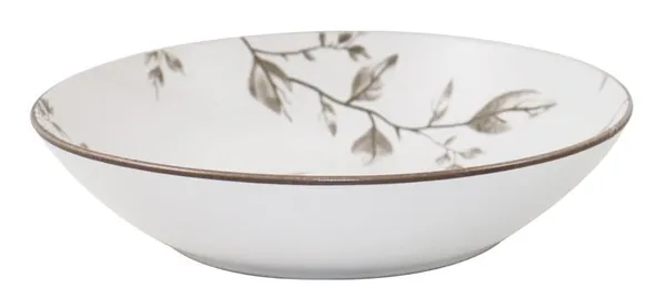 Тарелка суповая ARDESTO Asti, 790мл, 20.2см, керамика, бело-бежевый