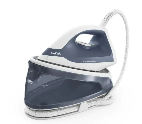 Утюг-парогенератор Tefal Optimal, 2200Вт, 1200мл, паровой удар -190гр, постоянный пар - 110гр, керам. подошва, бело-синий