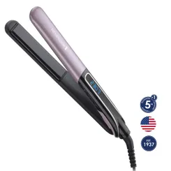 Випрямитель Remington Sleek&Curl Expert, 45Вт, темп.режимов-9, 150-230С, дисплей, керамика, титан , серенево-черный фото