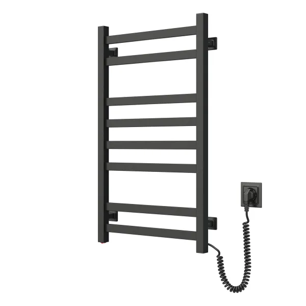 Полотенцесушитель Navin электрический Авангард, 800х480х71мм, кнопка, сталь, черный муар, правое подключение