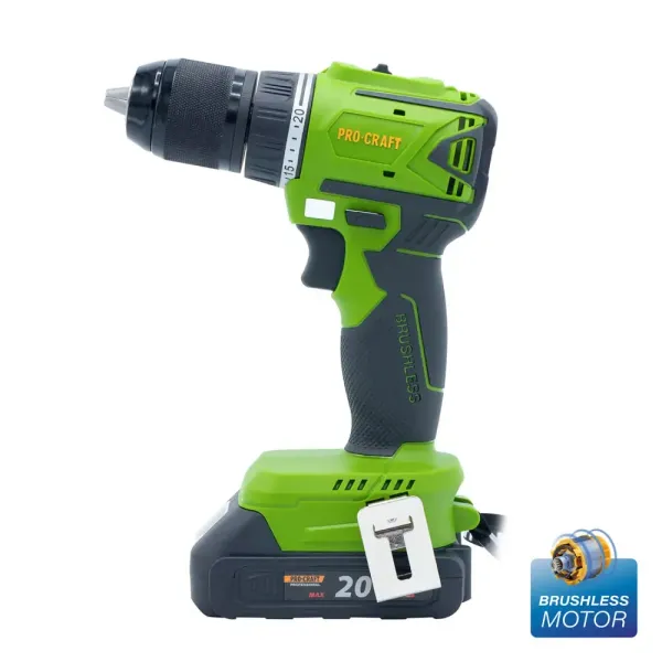 Безщёточный аккумуляторный шуруповерт 20 В Procraft PA-18LiN DFR в кейсе (1 АКБ, 2 А/ч) цена в Украине