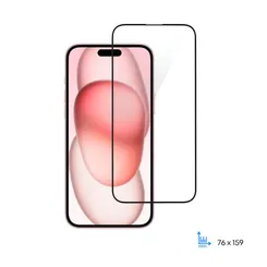 Захисне скло 2E для iPhone 15 Plus, 2.5D FCFG, (1 Pack), чорна рамка фото