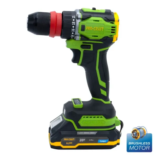 Бесщеточный аккумуляторный шуруповерт Procraft PA18Pro DFR в кейсе (1 АКБ, 2 А/ч) цена в Украине