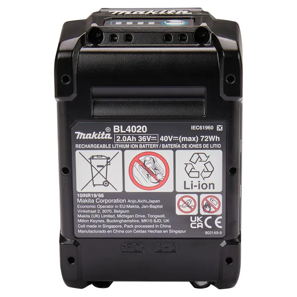Купити Акумулятор Makita BL4020 XGT, 36В, 2А·год, 0.69кг зі знижкою