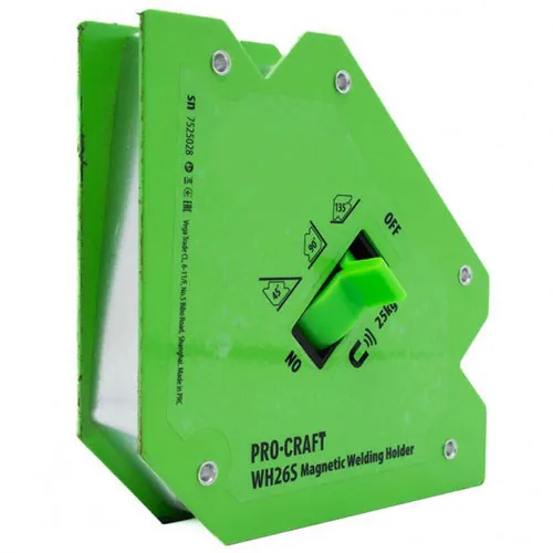 Купить Магнитный держатель для сварки (25 кг) с переключателем Procraft WH26S (магнитный угольник)