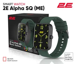 Смарт-часы 2E Alpha SQ Music Edition 46mm Black-Green фото