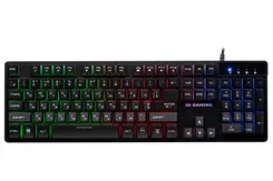 Клавіатура мембранна 2E GAMING KG280 104key, USB-A, EN/UA/RU, LED, чорний фото