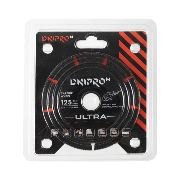 Купить Диск твердосплавный для УШМ Dnipro-M ULTRA 125 мм 22,2 мм