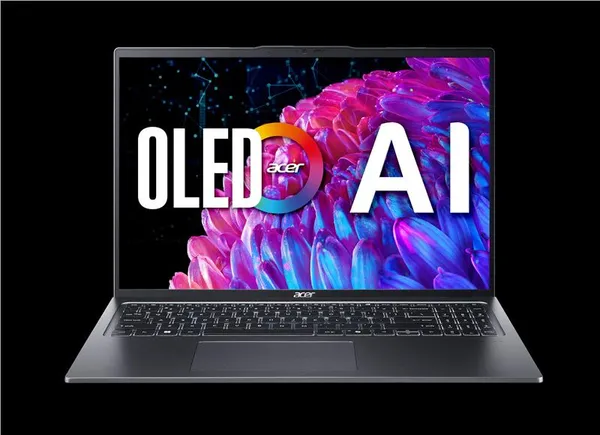 Ноутбук Acer Swift Go 16 SFG16-72 16" 3.2K OLED, Intel U7-155H, 32GB, F1TB, UMA, Lin, серый