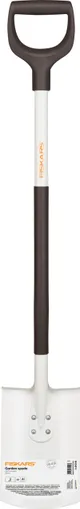Лопата прямая Fiskars White с закругленным лезвием облегченная, 105 см, 1220 г фото №2