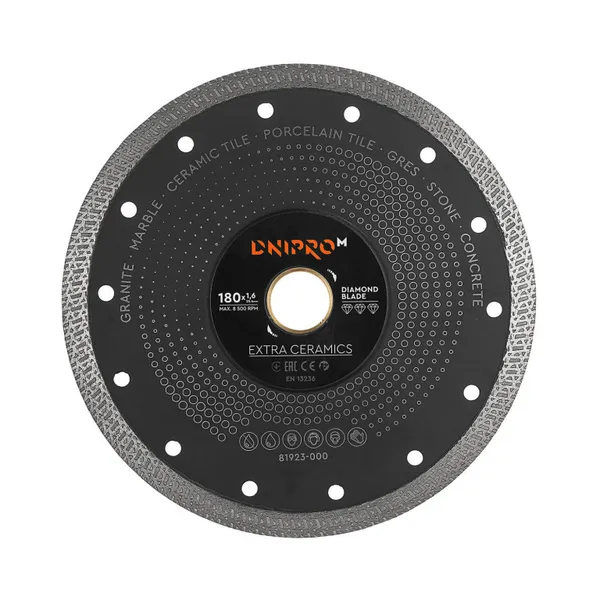Алмазный диск Dnipro-M Extra-Ceramics 180 мм 25.4 22.2 фото №1