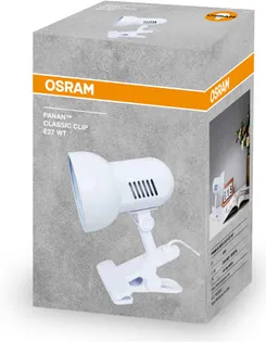 Лампа настольная OSRAM Panan CLASSIC CLIP E27, белый фото
