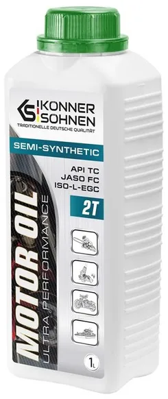 Масло для двухтактных двигателей Konner&Sohnen KS 2T OIL, API: TC, JASO: FC, ISO: L-EGC, 1л фото