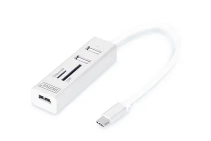 Хаб DIGITUS USB-C > 3xUSB-A/SD/MicroSD