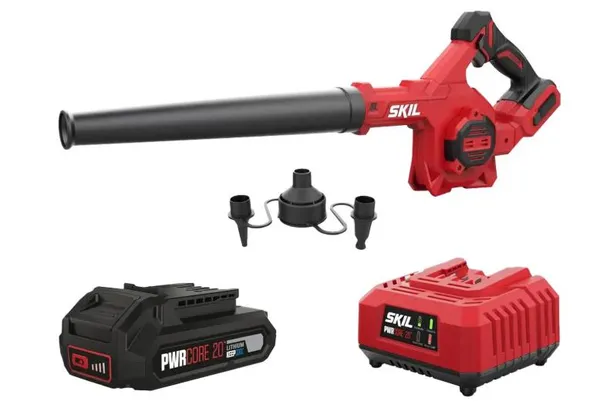 Повітродув акумуляторний SKIL 3161 CB Compact 20В акб 1х2.5А·год 300км/год 3 насадки 1.2кг