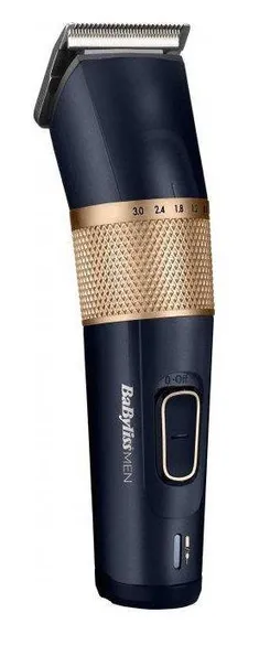 Машинка для стрижки  Babyliss, сеть+акум., вибрационный мотор, насадок-8, кейс, титан.напыл., синий фото