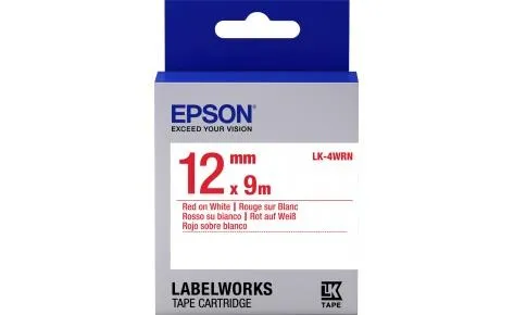 Картридж с лентой Epson LK4WRN принтеров LW-300/400/400VP/700 Std Red/Wht 12mm/9m
