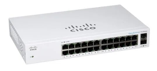 Коммутатор Cisco CBS110 24xGE, 2x1G SFP Shared, Unmanaged