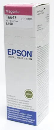 Контейнер з чорнилом Epson T6643 EcoTank L110/L120/L121/L1300/L1455/L210/L300/L3050/L3060/L3070/L355/L382/L386/L486/L550/L605/L655/L364/L132/L222/L312/L366/L456/L566 magenta фото