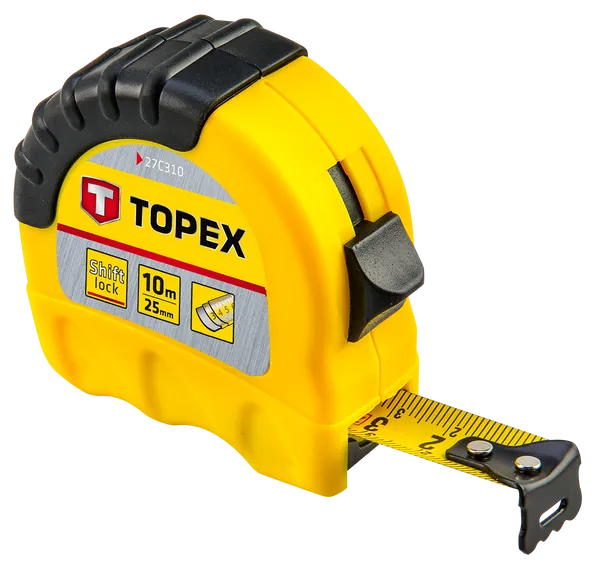 Рулетка TOPEX, 10м х 25мм