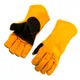 Рукавички зварювальника Tolsen, коров'яча шкіра, найвищий ступінь захисту від горіння та бризок металу, р.14, жовтий