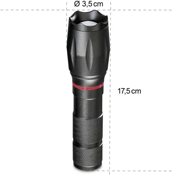 Фонарь ручной на батарейках Hama SOLID PRO, AAAx3, 200лм, 5Вт, LED, чёрный цена в Украине