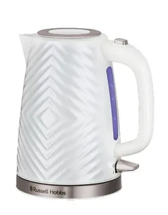 Электрочайник Russell Hobbs Groove White 1.7л, Strix, пластик, белый фото