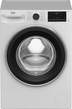 Стиральная машина Beko фронтальная, 8кг, 1400, A+++, 55см, дисплей, пар, инвертор, AutoDose, белый фото