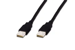 Кабель DIGITUS USB 2.0 (AM/AM) 1.0м, черный фото