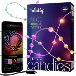 Гірлянда Smart LED Twinkly Candies Pearl RGB 100 IP20 6м USB-C кабель зелений фото