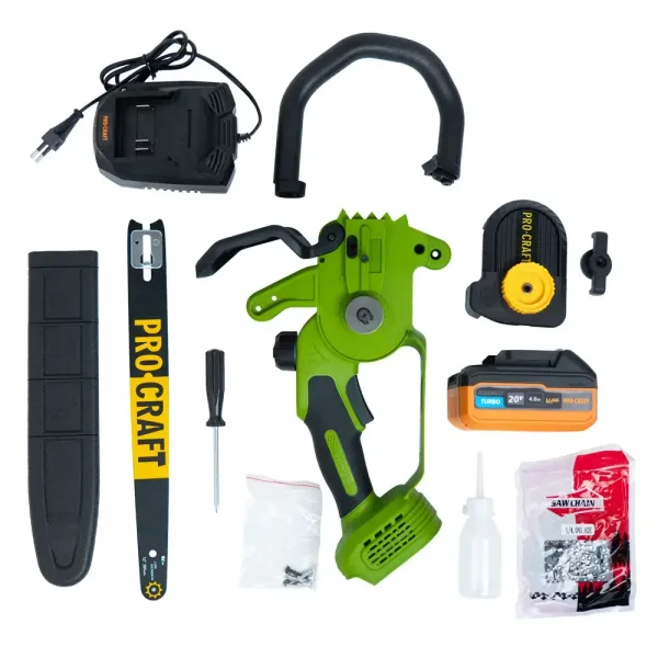 Безщіткова акумуляторна міні пила ланцюгова Procraft PKA33 (1 АКБ 4 А/год) з доставкою